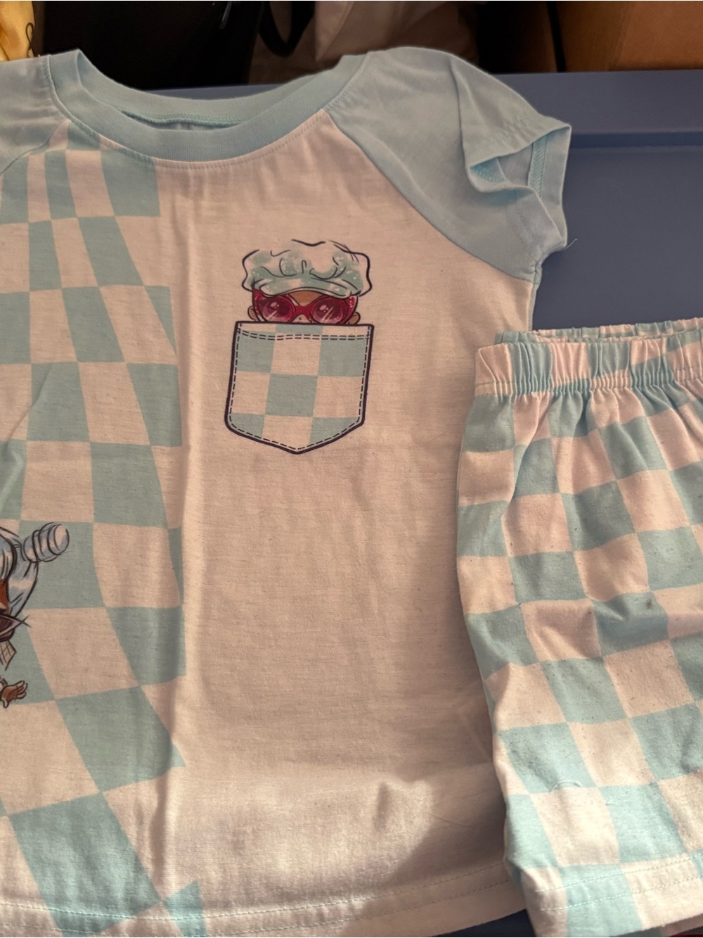 L.O.L. Surprise! Light Blue & White Check Girls Pajama Set